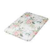 Zachte pastroze roze roze bloempatroon badmat (Gekanteld)