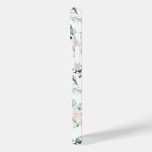 Zachte pastroze roze roze bloempatroon Case-Mate iPhone case (Achterkant / Links)