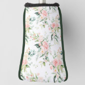 Zachte pastroze roze roze bloempatroon golfheadcover (Draai 90)