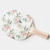 Zachte pastroze roze roze bloempatroon tafeltennisbatje (Zijkant)
