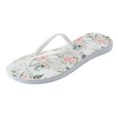 Zachte pastroze roze roze bloempatroon teenslippers (Schuin)