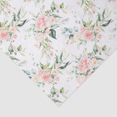 Zachte pastroze roze roze bloempatroon tissuepapier (Detail)