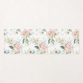 Zachte pastroze roze roze bloempatroon yogamat (Voorkant (horizontaal))