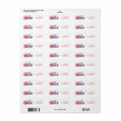 Zachte patriottische retouradres sticker (Full Sheet)