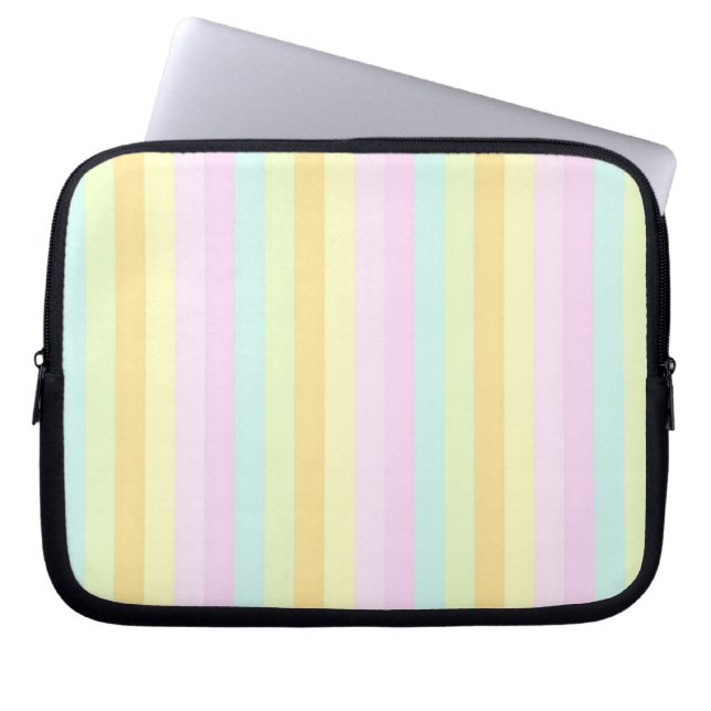 Zachte patronen Verticale strips Patroon Laptop Sleeve (Voorkant)