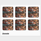 Zachte Pauze – Gezellige Winterkat Sticker (Vel)