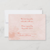 Zachte Peach Daisy RSVP Kaart (Voorkant)
