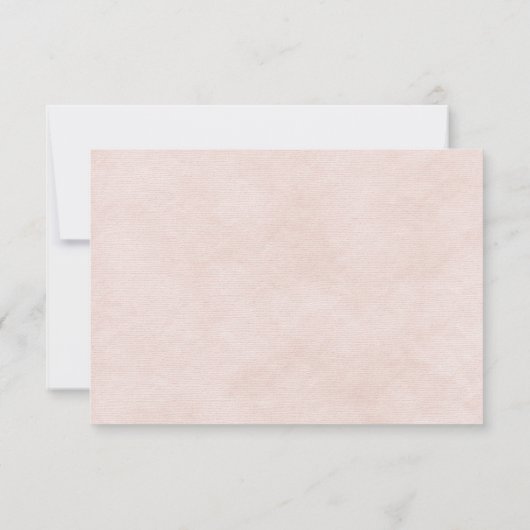 Zachte Peach Daisy RSVP Kaart (Achterkant)