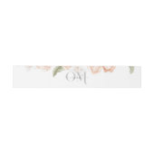 Zachte peach Floral Invitation Belly Band Uitnodigingen Wikkel (Vlak)