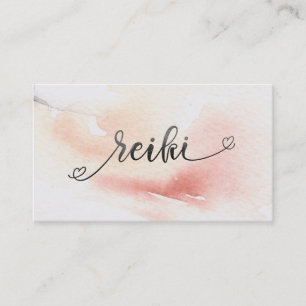 *~* Zachte peach zalm pasta Black Glitter REIKI Visitekaartje