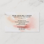 *~* Zachte peach zalm pasta Black Glitter REIKI Visitekaartje (Achterkant)