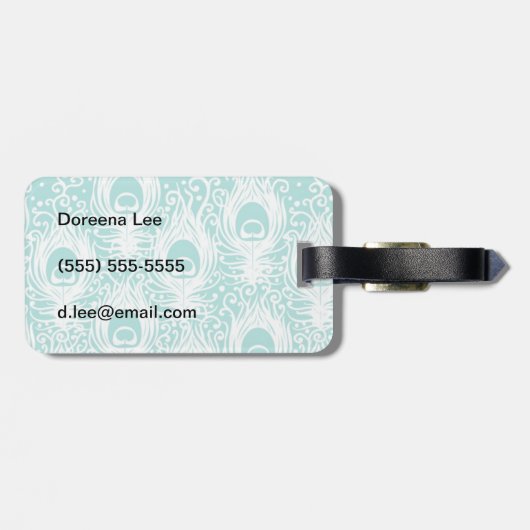 Zachte pekelveren bagagelabel (Achterkant horizontaal)