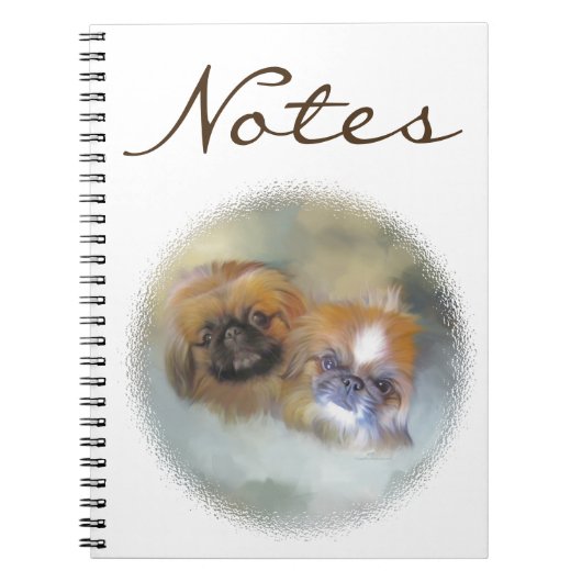 Zachte Pekingese Duo Notitieboek (Voorkant)
