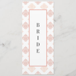 Zachte perachy Blush Damask Gereserveerde Stoel Menu