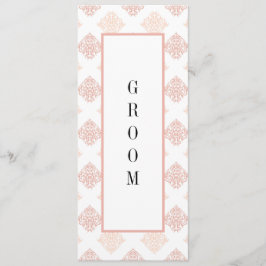 Zachte perachy Blush Damask Gereserveerde Stoel Menu