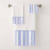 Zachte Periwinkle White Stripes Bad Handdoek (Insitu)