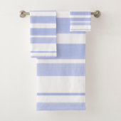 Zachte Periwinkle White Stripes Bad Handdoek (Insitu)