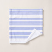 Zachte Periwinkle White Stripes Bad Handdoek (Wasdoekje)