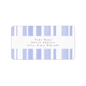Zachte Periwinkle White Stripes Etiket (Voorkant)