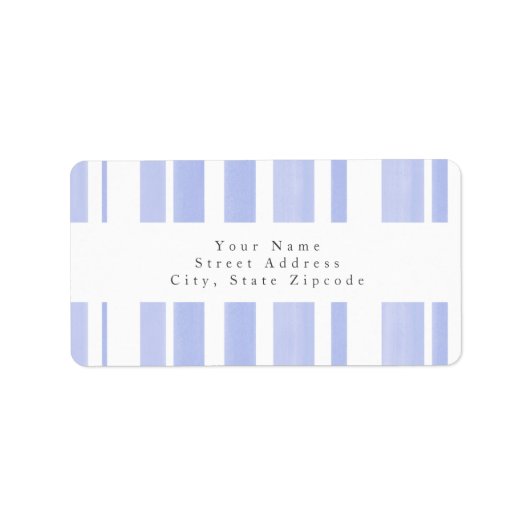Zachte Periwinkle White Stripes Etiket (Voorkant)