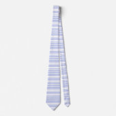 Zachte Periwinkle White Stripes Stropdas (Voorkant)
