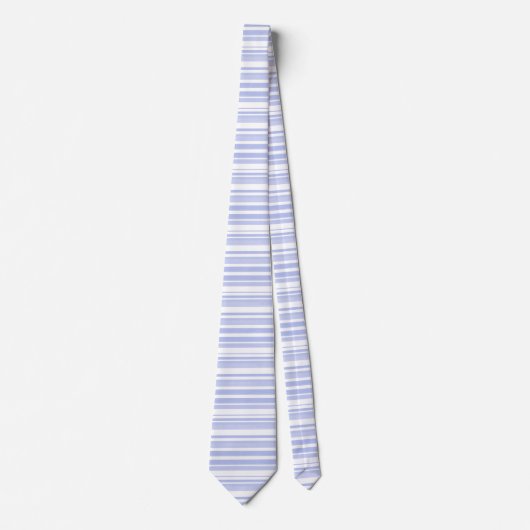 Zachte Periwinkle White Stripes Stropdas (Voorkant)