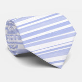 Zachte Periwinkle White Stripes Stropdas (Opgerold)