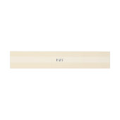 Zachte Perzik Beige Monogram Uitnodigingen Wikkel (Vlak)