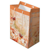 Zachte perzik bloem medium cadeauzakje (Voorkant Gekanteld)