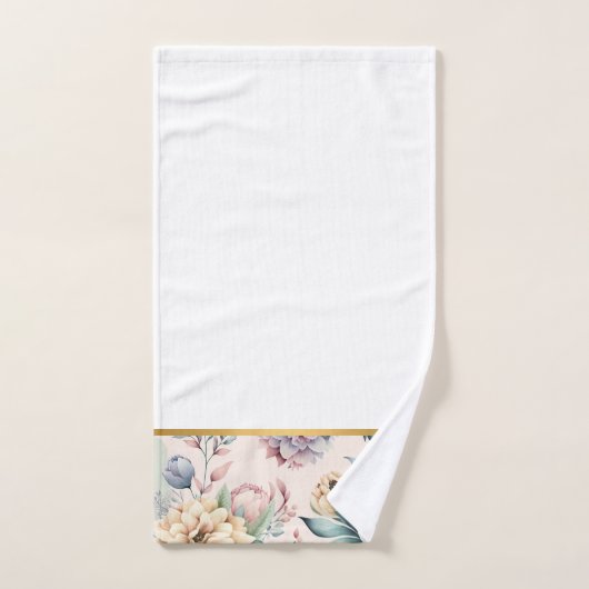 ZACHTE PERZIK BLOEMEN BADKAMER HANDDOEK SET (Handdoek)