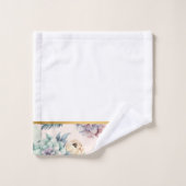 ZACHTE PERZIK BLOEMEN BADKAMER HANDDOEK SET (Wasdoekje)