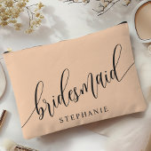 Zachte Perzik Bruidsmeisje Moderne Calligrafie Etui