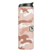 Zachte Perzik Camouflagepatroon Thermosbeker (Gedraaid links)
