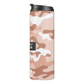 Zachte Perzik Camouflagepatroon Thermosbeker (Geroteerd rechts)