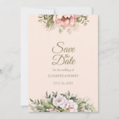 Zachte perzik en bloesem bewaar de datum Kaart (Voorkant)