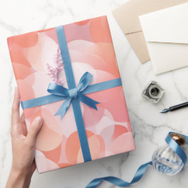 Zachte Perzik Koraal Gloed Gradiënt Abstract Patro Cadeaupapier