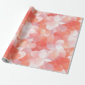 Zachte Perzik Koraal Gloed Gradiënt Abstract Patro Cadeaupapier (Uitgerold)