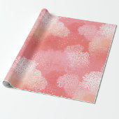 Zachte Perzik Koraal Gloed Gradiënt Abstract Patro Cadeaupapier (Uitgerold)