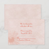 Zachte Perzik Madeliefje RSVP Kaart (Voorkant / Achterkant)