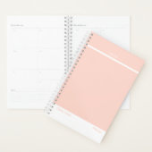 Zachte Perzik Minimalistische Planner (Display)