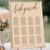 Zachte Perzik Minimalistische Script Trouw Stoelen Poster