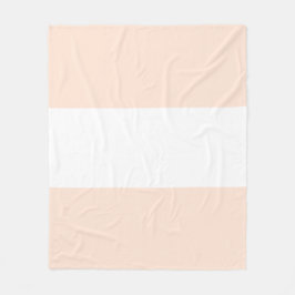 Zachte perzik pastel & witte bar ontwerp fleece deken