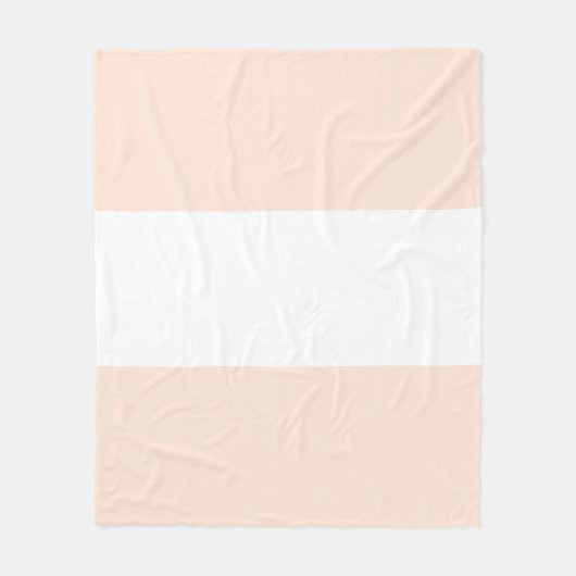 Zachte perzik pastel & witte bar ontwerp fleece deken (Voorkant)