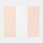 Zachte perzik pastel & witte bar ontwerp fleece deken (Voorkant (Horizontaal))