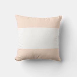 Zachte perzik pastel & witte bar ontwerp kussen