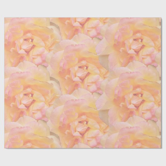 Zachte perzik roze geel Abstract Roos ontwerp Cadeaupapier (Vlak)