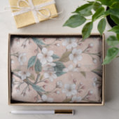 Zachte Perzik Sakura Tak Botanisch Patroon Tissuepapier (Geschenk)