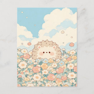 Zachte Perzik Weide Kawaii Egeltje Briefkaart