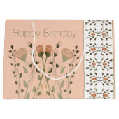 Zachte perzik wit en groen groot cadeauzakje (Voorkant)