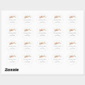 Zachte perzikbloesem Formele Bruiloft Sticker (Vel)